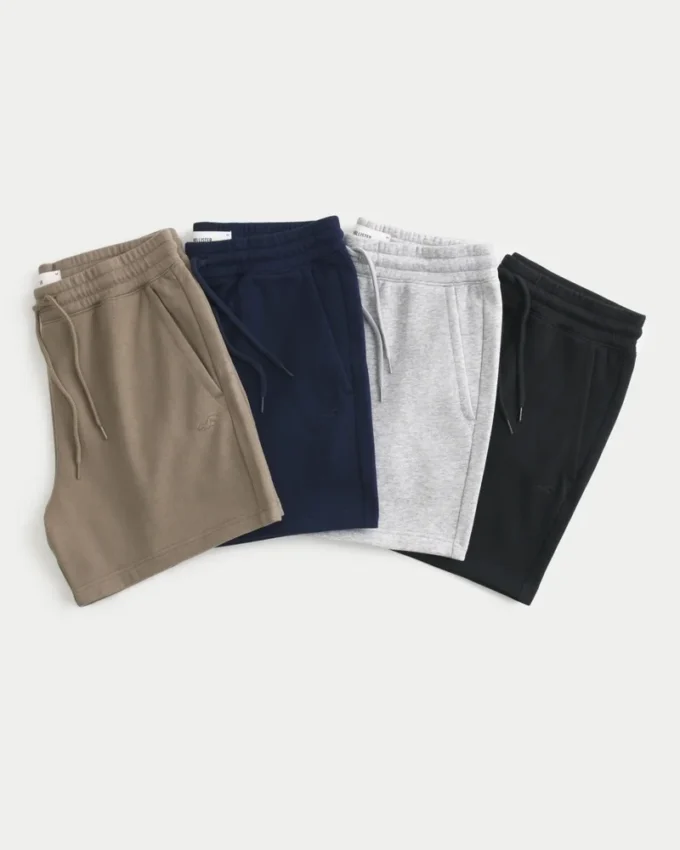 Conjunto de 4 calções de moletom acima do joelho
