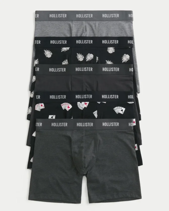 Conjunto de 5 boxers compridos