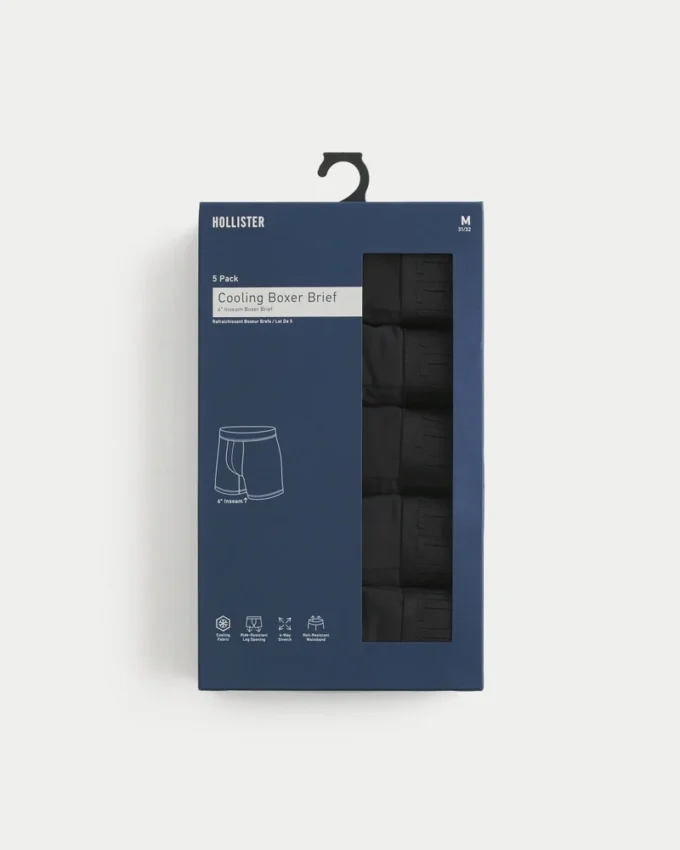 Conjunto de 5 boxers compridos refrescantes