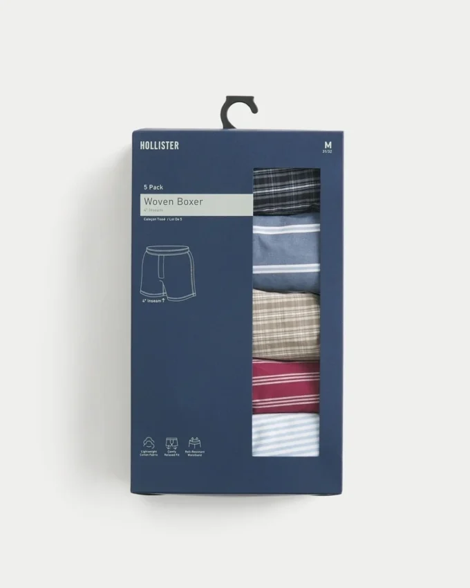 Conjunto de 5 boxers de algodão
