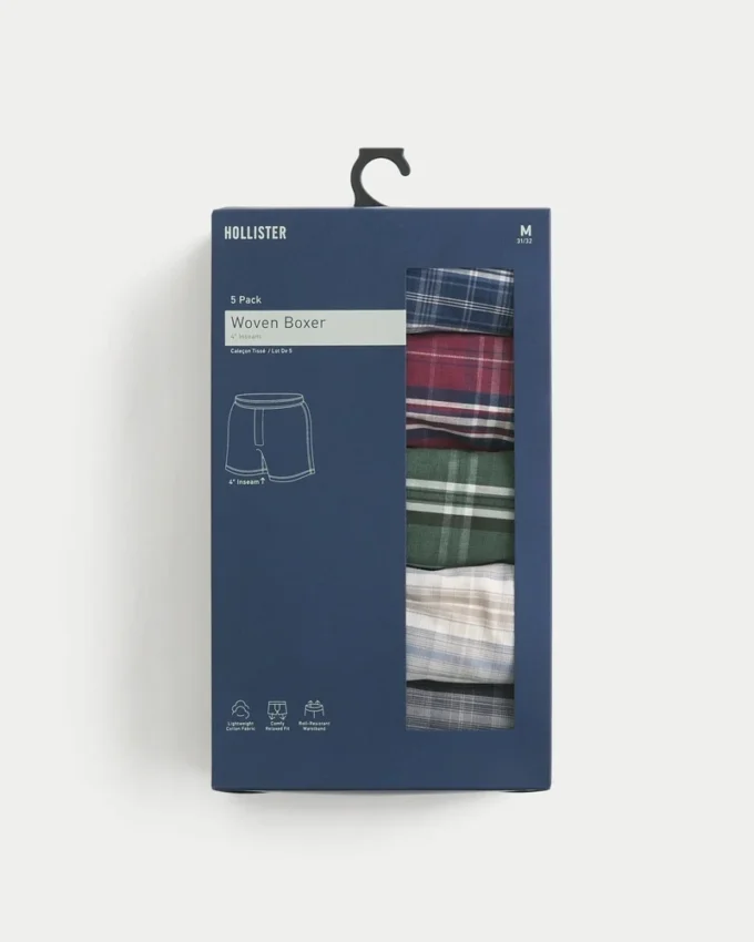 Conjunto de 5 boxers de algodão