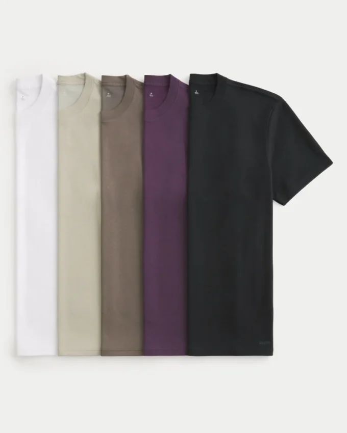 Conjunto de 5 camisetas relaxantes e refrescantes