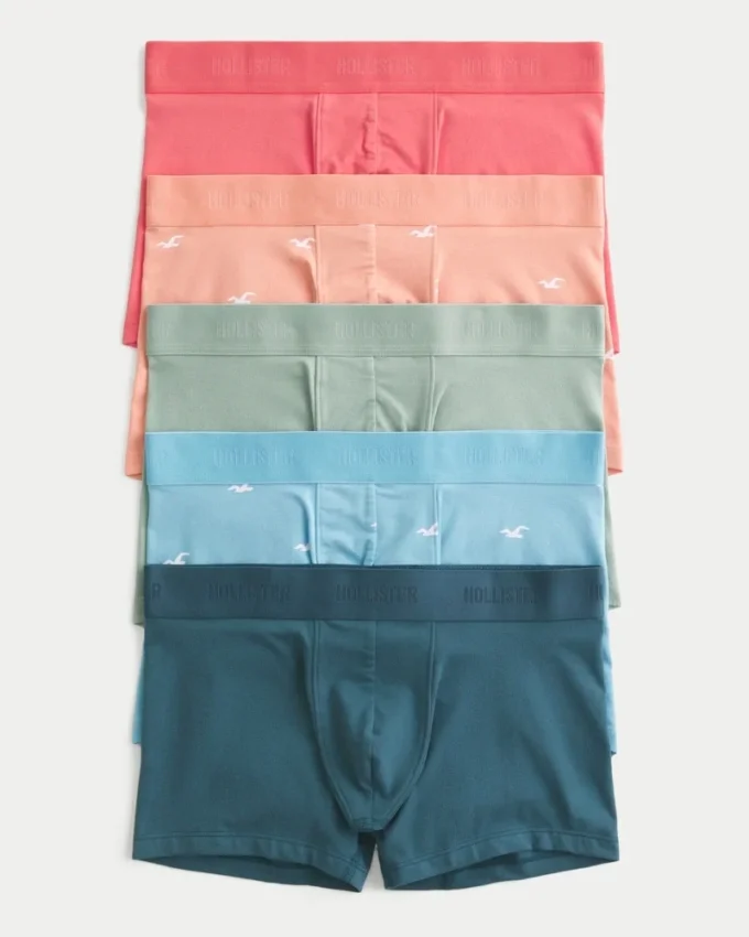 Cueca boxer clássica comprida, 5 unidades