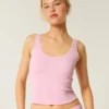 Gilly Hicks Camisola confortável com acabamento em renda waffle