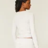 Gilly Hicks Camisola de malha com decote em V e mangas compridas