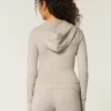 Gilly Hicks Cozy Sweater-Knit Zip-Up Hoodie