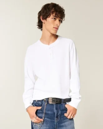 Henley térmico descontraído