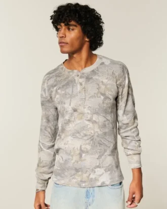 Henley térmico descontraído