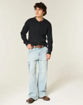 Henley térmico descontraído