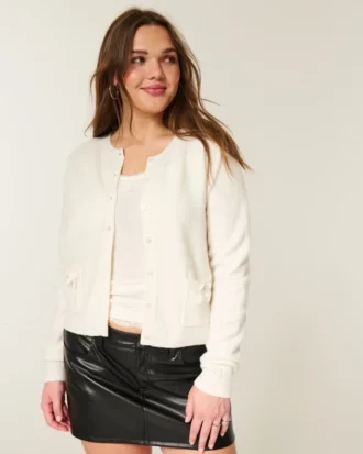 Hollister Casaco com bolsos e laço