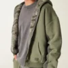 Hollister x Crocs Casaco com capuz e fecho com forro em sherpa