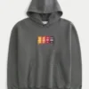 Hollister x Taco Bell Casaco com capuz e estampado Boxy