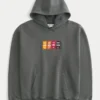Hollister x Taco Bell Casaco com capuz e estampado Boxy