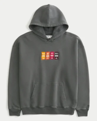 Hollister x Taco Bell Casaco com capuz e estampado Boxy