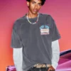 Hollister x Taco Bell T-shirt gráfica larga e pesada