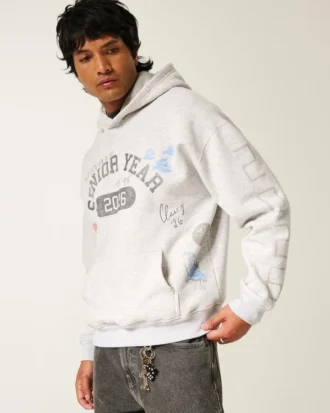Hoodie com estampa Boxy Senior Year 2026