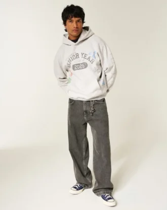 Hoodie com estampa Boxy Senior Year 2026