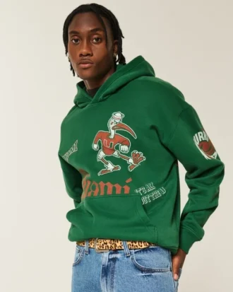 Hoodie com estampa da Universidade de Miami Hurricanes