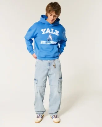 Hoodie com estampa quadrada dos Yale Bulldogs