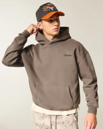 Hoodie com logótipo quadrado