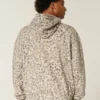 Hoodie largo com estampado leopardo