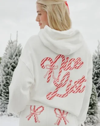 Hoodie oversized com estampa Candy Cane
