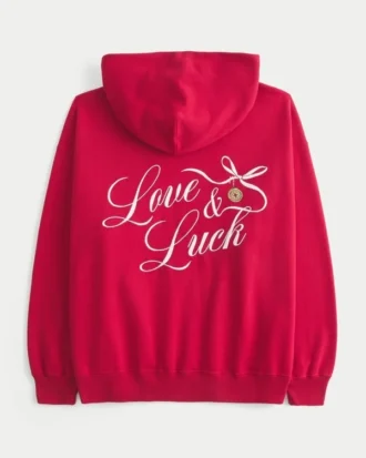 Hoodie oversized com estampa Good Luck Charm