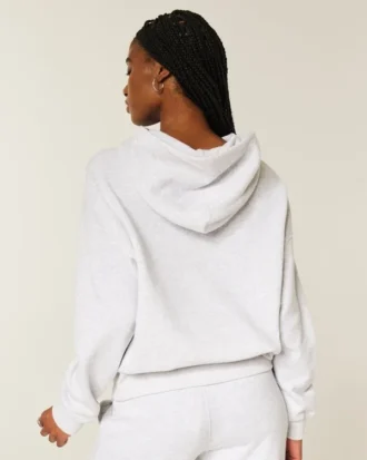 Hoodie oversized com logótipo brilhante