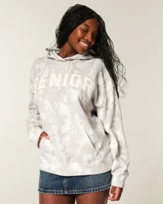 Hoodie Oversized Senior Graphic Camo