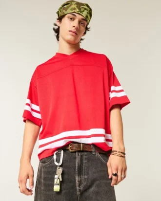 Jersey curto e largo