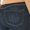 Leggings de ganga com cintura alta e lavagem escura
