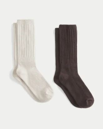 Meias caneladas, 2 pares