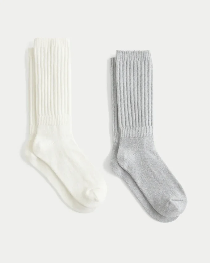 Meias caneladas, 2 pares