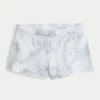 Mini-calções de malha azul camuflado