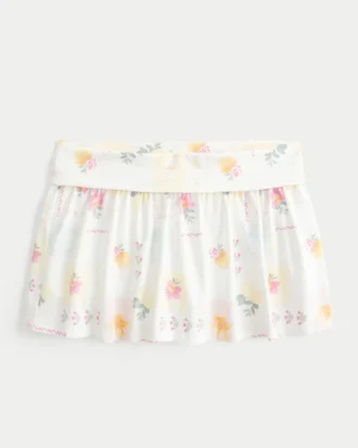 Mini-saia-calça com dobra