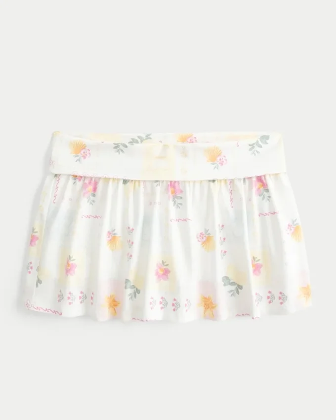 Mini-saia-calça com dobra Mini-saia-calça com dobra