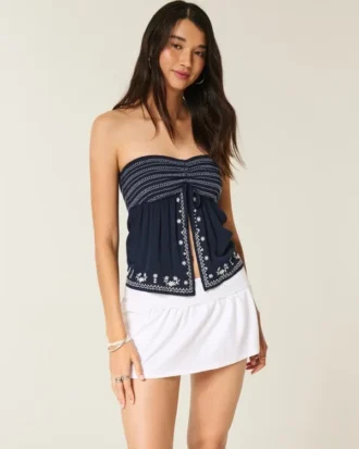 Mini-saia-calça com dobra