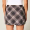 Mini-saia-calça de cintura alta em linha A