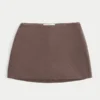 Mini-saia-calça de cintura alta em linha A