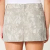 Mini-saia-calça de cintura baixa em sarja camuflada