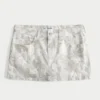 Mini-saia-calça de cintura baixa em sarja camuflada