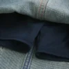 Mini-saia-calça de ganga bordada com lavagem média Mini-saia-calça de ganga bordada com lavagem média