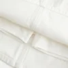 Mini-saia-calça de ganga branca de cintura baixa