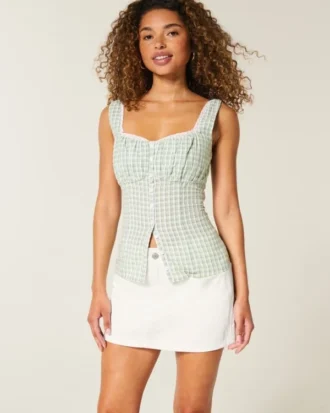 Mini-saia-calça de ganga de cintura baixa