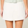 Mini-saia-calça de ganga de cintura baixa