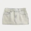 Mini-saia-calça de ganga de cintura baixa Mini-saia-calça de ganga de cintura baixa