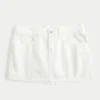 Mini-saia-calça de ganga de cintura baixa