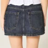 Mini-saia-calça de ganga de cintura baixa Mini-saia-calça de ganga de cintura baixa