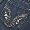 Mini-saia-calça de ganga escura de cintura baixa