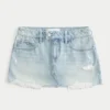 Mini-saia-calça em ganga Mini-saia-calça em ganga